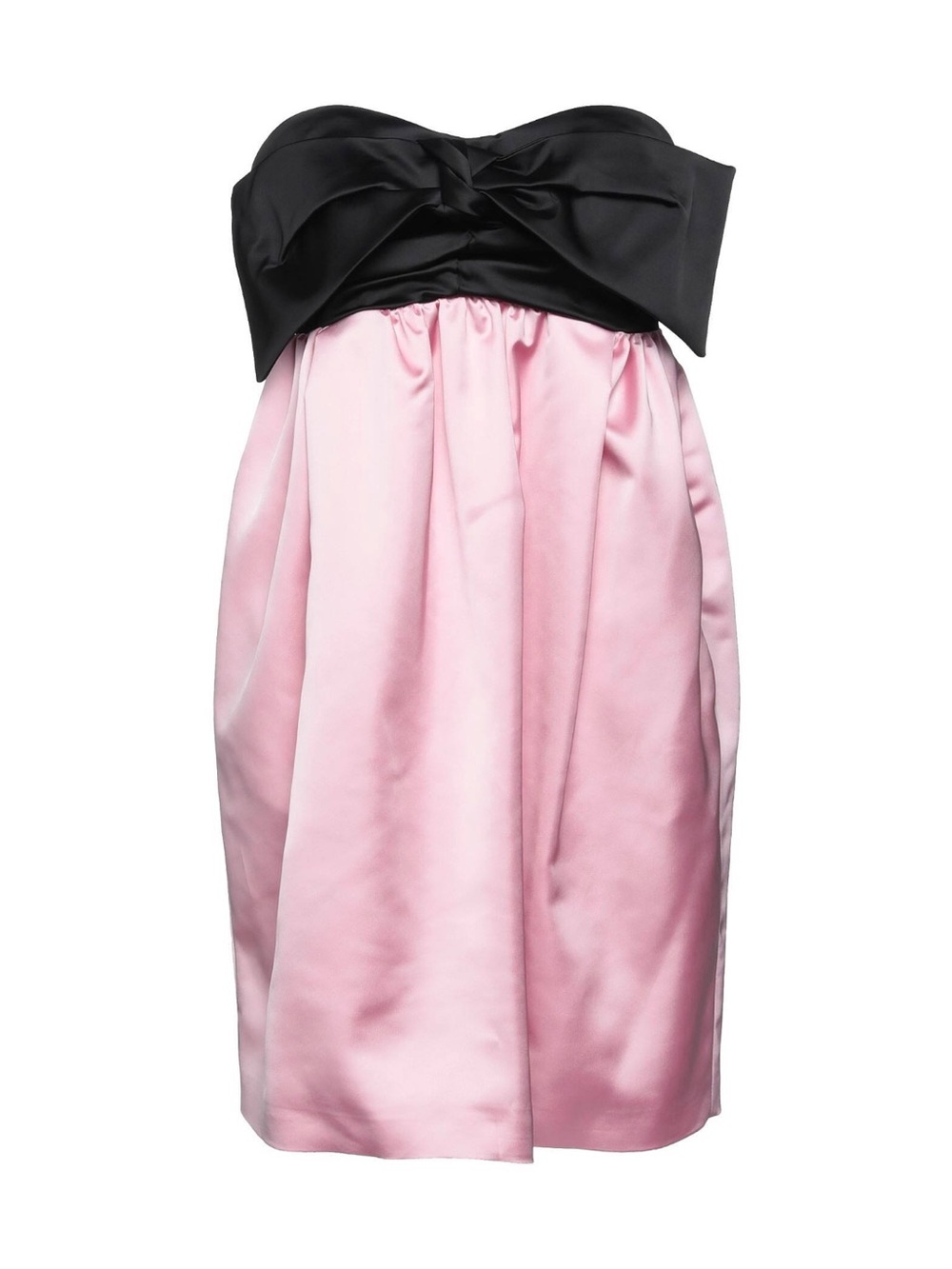 Jijil Strapless Black and Pink Satin Party Dress